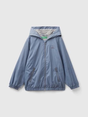 Zdjęcie produktu Benetton, Nylon Jacket With Hood, size L, Air Force Blue, Kids United Colors of Benetton