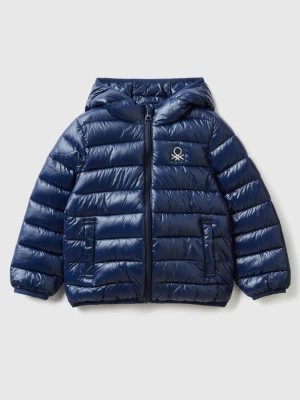 Zdjęcie produktu Benetton, Padded Jacket With Hood, size 110, Dark Blue, Kids United Colors of Benetton