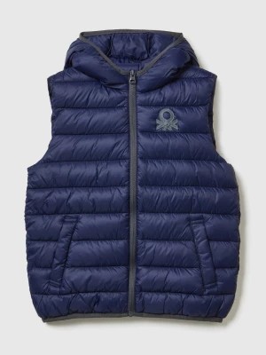 Zdjęcie produktu Benetton, Padded Jacket With Hood, size M, Dark Blue, Kids United Colors of Benetton