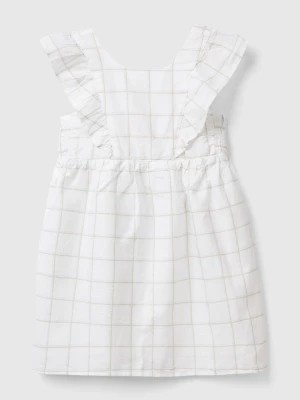 Zdjęcie produktu Benetton, Patterned Dress In Linen Blend, size 2XL, White, Kids United Colors of Benetton