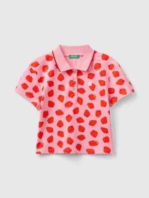 Zdjęcie produktu Benetton, Pink Polo With Strawberry Pattern, size L, Pink, Kids United Colors of Benetton