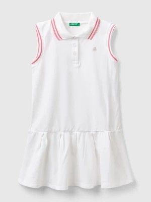 Zdjęcie produktu Benetton, Polo-style Dress, size L, White, Kids United Colors of Benetton