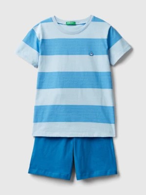 Zdjęcie produktu Benetton, Pyjamas In Ribbed Knit, size XXS, Light Blue, Kids United Colors of Benetton