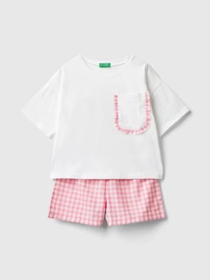 Zdjęcie produktu Benetton, Pyjamas With Vichy Check, size 90, Pink, Kids United Colors of Benetton