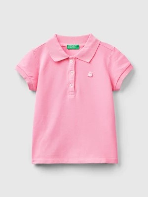 Zdjęcie produktu Benetton, Regular Fit Polo In Organic Cotton, size 90, Pink, Kids United Colors of Benetton