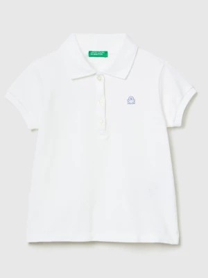 Zdjęcie produktu Benetton, Regular Fit Polo In Organic Cotton, size 90, White, Kids United Colors of Benetton