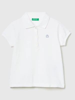 Zdjęcie produktu Benetton, Regular Fit Polo In Organic Cotton, size 98, White, Kids United Colors of Benetton