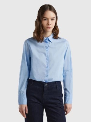 Zdjęcie produktu Benetton, Regular Fit Shirt In Light Cotton, size S, Sky Blue, Women United Colors of Benetton