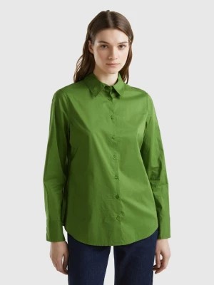 Zdjęcie produktu Benetton, Regular Fit Shirt In Light Cotton, size XS, Military Green, Women United Colors of Benetton