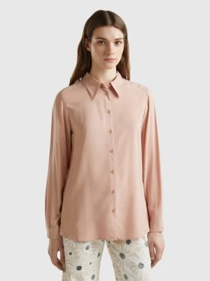 Zdjęcie produktu Benetton, Regular Fit Shirt In Sustainable Viscose, size S, Nude, Women United Colors of Benetton