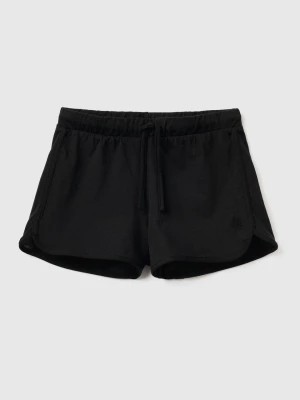 Zdjęcie produktu Benetton, Runner Style Shorts In Organic Cotton, size 3XL, Black, Kids United Colors of Benetton