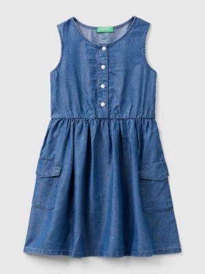 Zdjęcie produktu Benetton, Shirt Dress In Chambray, size 2XL, Light Blue, Kids United Colors of Benetton