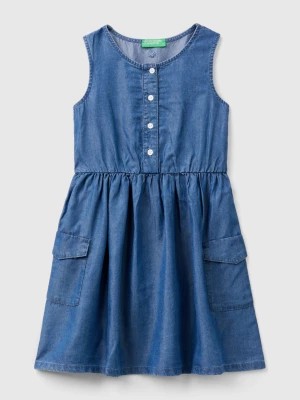 Zdjęcie produktu Benetton, Shirt Dress In Chambray, size 3XL, Light Blue, Kids United Colors of Benetton
