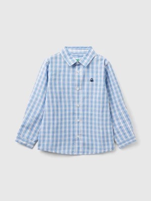 Zdjęcie produktu Benetton, Shirt In Pure Cotton, size 90, Sky Blue, Kids United Colors of Benetton