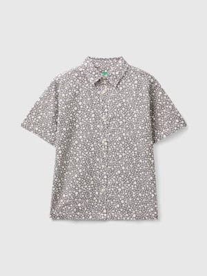 Zdjęcie produktu Benetton, Shirt With Floral Print, size 2XL, Dark Gray, Kids United Colors of Benetton