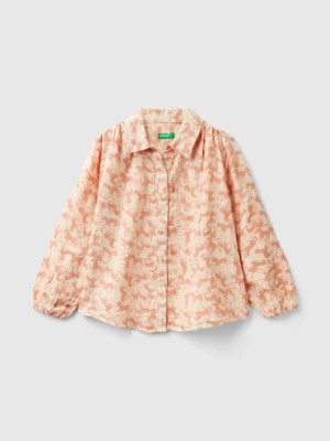 Zdjęcie produktu Benetton, Shirt With Horse Print, size S, Soft Pink, Kids United Colors of Benetton
