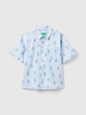 Zdjęcie produktu Benetton, Shirt With Ice Cream Print, size 116, Sky Blue, Kids United Colors of Benetton