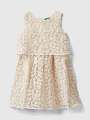 Zdjęcie produktu Benetton, Short Macramé Dress, size 2XL, Beige, Kids United Colors of Benetton