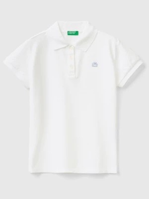 Zdjęcie produktu Benetton, Short Sleeve Polo In Organic Cotton, size L, White, Kids United Colors of Benetton