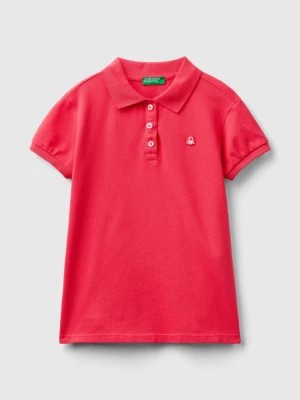 Zdjęcie produktu Benetton, Short Sleeve Polo In Organic Cotton, size M, Fuchsia, Kids United Colors of Benetton