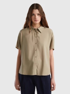 Zdjęcie produktu Benetton, Short Sleeve Shirt In Sustainable Viscose, size XXS, Light Green, Women United Colors of Benetton