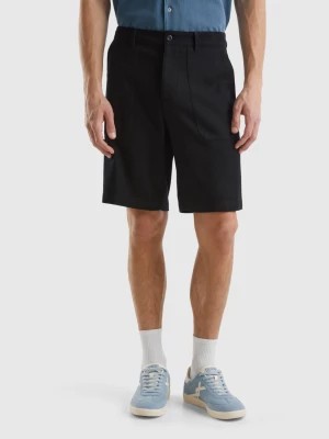 Zdjęcie produktu Benetton, Shorts In Modal® And Cotton Blend, size 58, Black, Men United Colors of Benetton