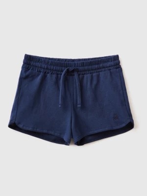 Zdjęcie produktu Benetton, Shorts With Drawstring In Organic Cotton, size 110, Dark Blue, Kids United Colors of Benetton
