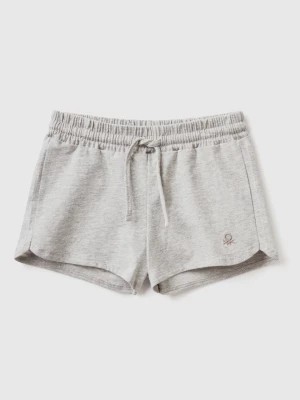 Zdjęcie produktu Benetton, Shorts With Drawstring In Organic Cotton, size 110, Light Gray, Kids United Colors of Benetton