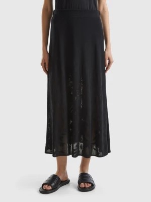 Zdjęcie produktu Benetton, Skirt With Floral Motif, size S, Black, Women United Colors of Benetton