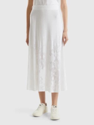 Zdjęcie produktu Benetton, Skirt With Floral Motif, size XS, White, Women United Colors of Benetton