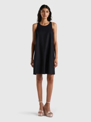 Zdjęcie produktu Benetton, Sleeveless Dress In Pure Linen, size XL, Black, Women United Colors of Benetton