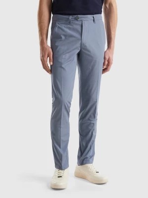Zdjęcie produktu Benetton, Slim Fit Chinos In Light Cotton, size 44, Air Force Blue, Men United Colors of Benetton