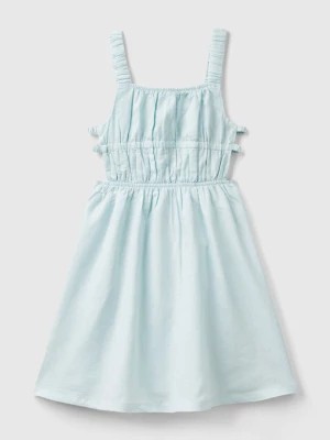 Zdjęcie produktu Benetton, Strappy Dress In Linen Blend, size M, Aqua, Kids United Colors of Benetton