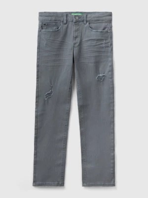 Zdjęcie produktu Benetton, Stretch Jeans With Tears, size 3XL, Dark Gray, Kids United Colors of Benetton