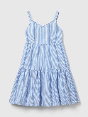 Zdjęcie produktu Benetton, Striped Dress In Lightweight Cotton, size XL, Light Blue, Kids United Colors of Benetton