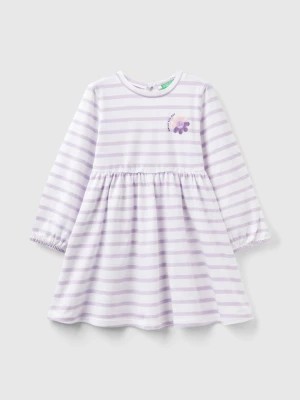 Zdjęcie produktu Benetton, Striped Dress In Pure Cotton, size 90, White, Kids United Colors of Benetton
