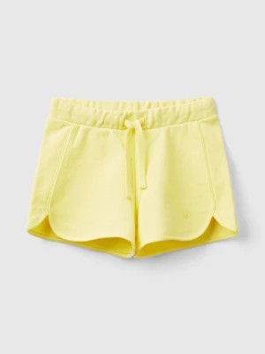Zdjęcie produktu Benetton, Sweat Shorts In 100% Organic Cotton, size 82, Yellow, Kids United Colors of Benetton
