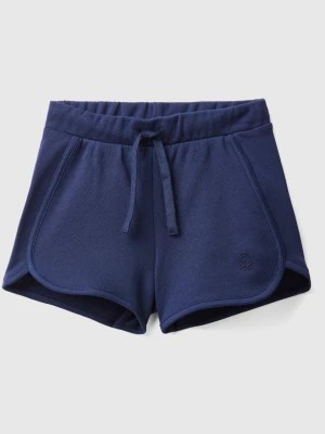 Zdjęcie produktu Benetton, Sweat Shorts In 100% Organic Cotton, size 90, Dark Blue, Kids United Colors of Benetton