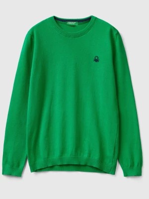 Zdjęcie produktu Benetton, Sweater In Pure Cotton With Logo, size 2XL, Green, Kids United Colors of Benetton