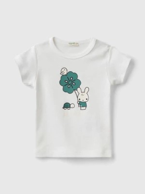 Zdjęcie produktu Benetton, T-shirt In 100% Organic Cotton, size 50, White, Kids United Colors of Benetton