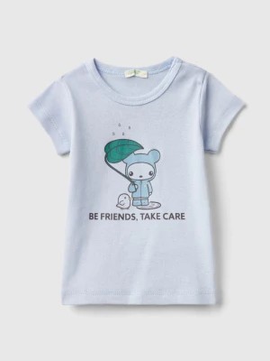 Zdjęcie produktu Benetton, T-shirt In 100% Organic Cotton, size 62, Sky Blue, Kids United Colors of Benetton