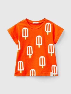 Zdjęcie produktu Benetton, T-shirt With Ice Cream Print, size 50, , Kids United Colors of Benetton