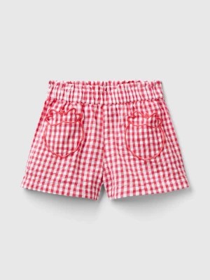 Zdjęcie produktu Benetton, Vichy Bermuda Shorts With Fruit Pockets, size 116, Red, Kids United Colors of Benetton