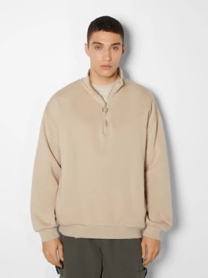 Zdjęcie produktu Bershka Bluza Oversize Z Golfem Mężczyzna Wielbłądzi