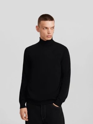 Zdjęcie produktu Bershka Cienki Sweter Z Golfem Mężczyzna Czarny