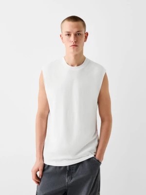 Zdjęcie produktu Bershka Koszulka Bez Rękawów O Kroju W Stylu Worker Mężczyzna Biały