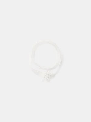 Zdjęcie produktu Bershka Naszyjnik Choker Z Przezroczystym Kwiatem Kobieta Biały