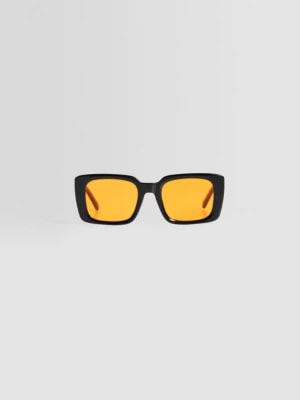 Zdjęcie produktu Bershka Prostokątne Okulary Przeciwsłoneczne Kobieta Pomarańczowy
