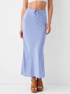 Zdjęcie produktu Bershka Spódnica Midi W Paski Kobieta Niebieski