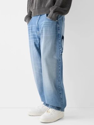 Zdjęcie produktu Bershka Spodnie Jeansowe Balloon Carpenter Mężczyzna Wyblakły Niebieski